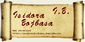 Isidora Bojbaša vizit kartica
